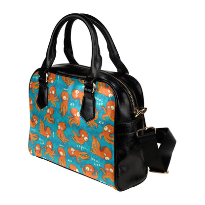 Octopus Pattern Print Design A02 Shoulder Handbag