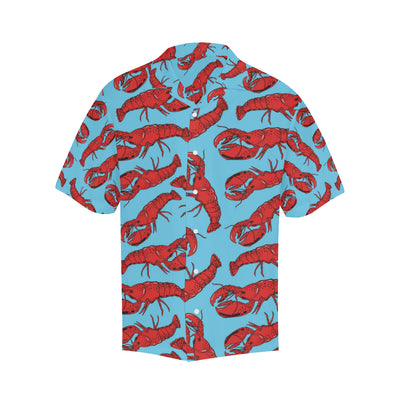 Lobster Red Pattern Print Design 03 Men's Hawaiian Shirt