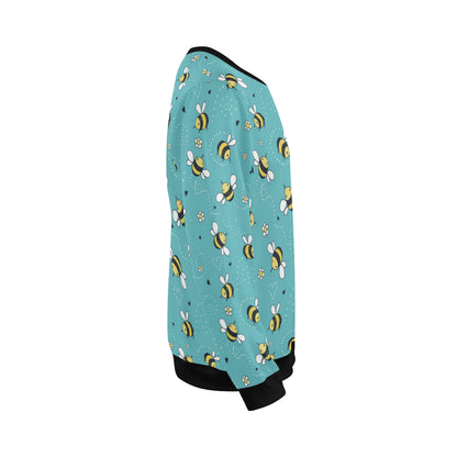 Bee Pattern Print Design BEE02 Men Long Sleeve Sweatshirt