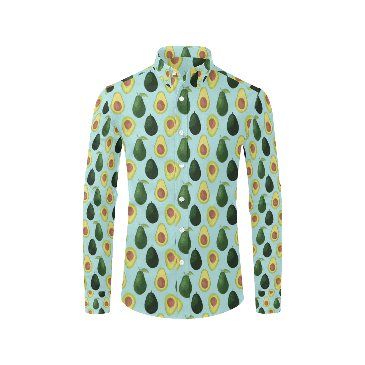 Avocado Pattern Print Design 04 Men's Long Sleeve Shirt