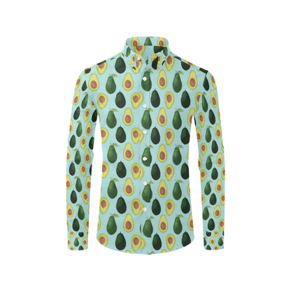 Avocado Pattern Print Design 04 Men's Long Sleeve Shirt