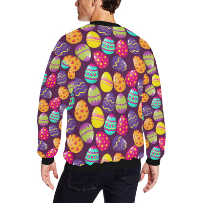 Easter Eggs Pattern Print Design RB04 Men Long Sleeve Sweatshirt