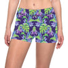 Tropical Flower Pattern Print Design TF019 Yoga Shorts