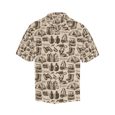 Camping Pattern Print Design 01 Men's Hawaiian Shirt