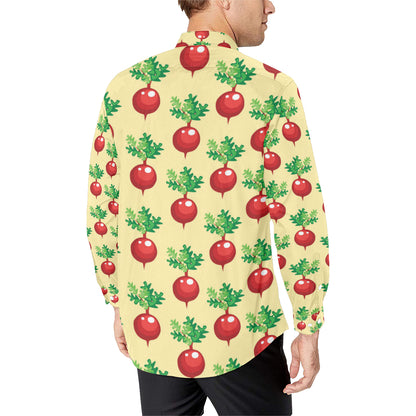 Radish Pattern Print Design A02 Men's Long Sleeve Shirt
