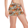 Lisianthus Pattern Print Design LT04 Yoga Shorts