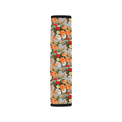 Lisianthus Pattern Print Design LT04 Car Seat Belt Cover