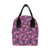 Purple Butterfly Leopard Insulated Lunch Bag