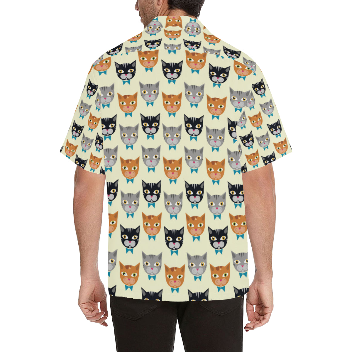 Cat Pattern Print Design 05 Men's Hawaiian Shirt