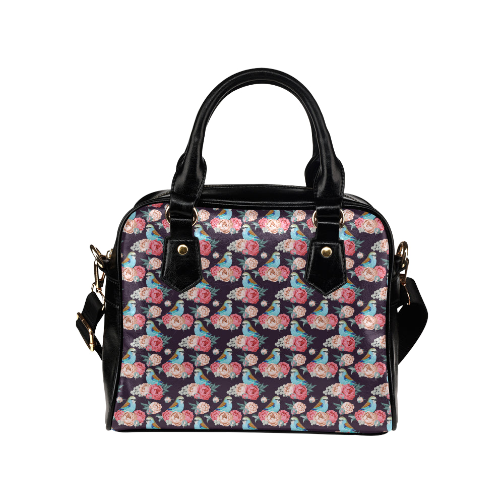 Bluebird Pattern Print Design 02 Shoulder Handbag