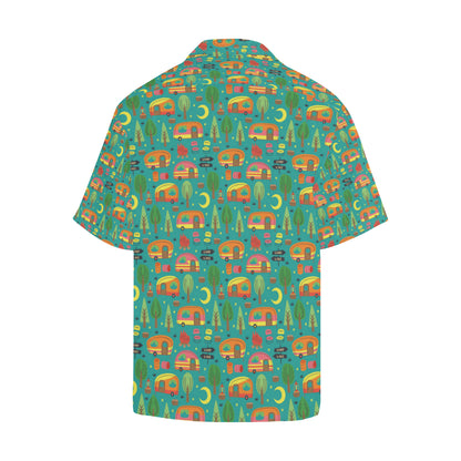 Camping Camper Pattern Print Design 05 Men's Hawaiian Shirt