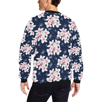 Plumeria Pattern Print Design PM017 Men Long Sleeve Sweatshirt