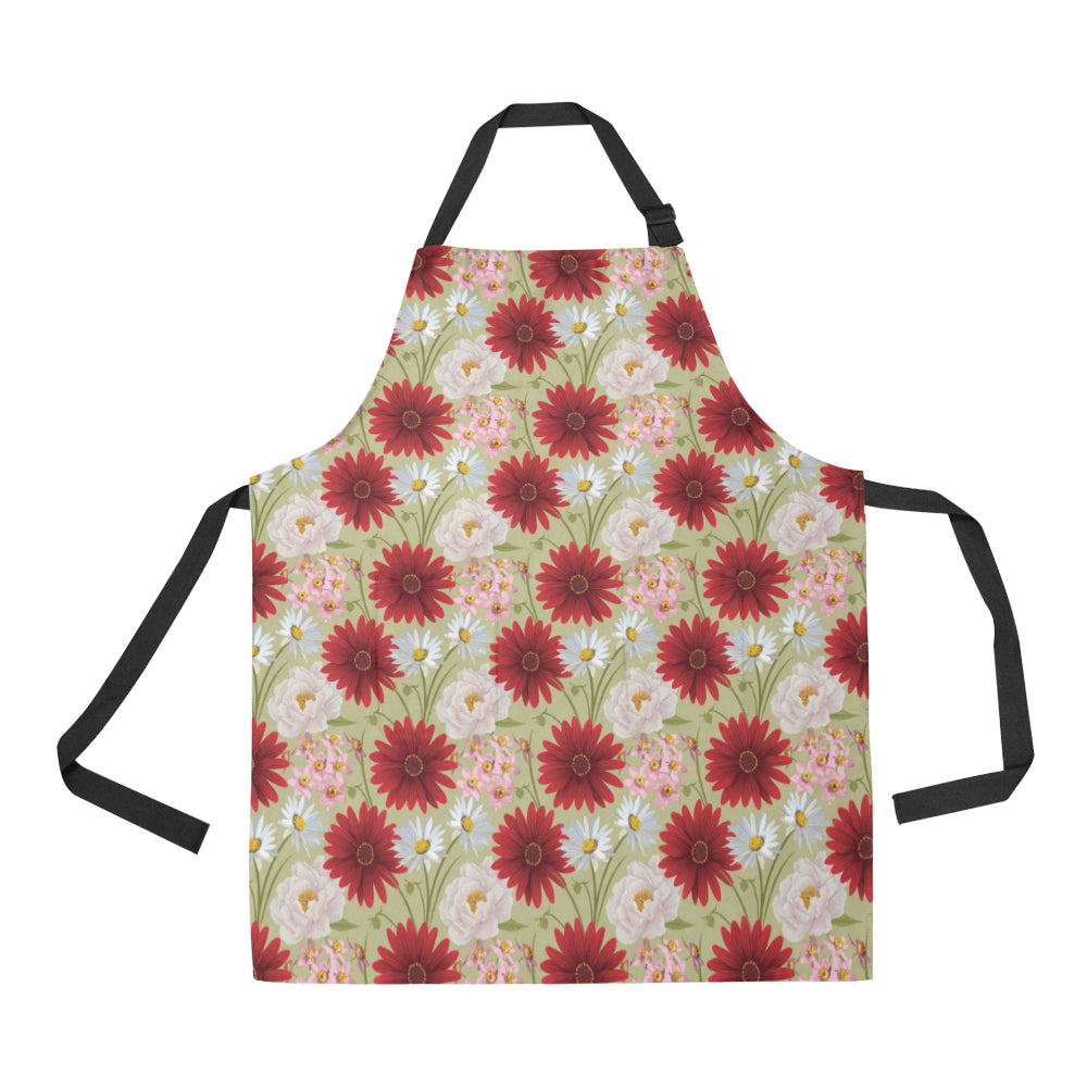 Gerberas Pattern Print Design GB07 Apron with Pocket