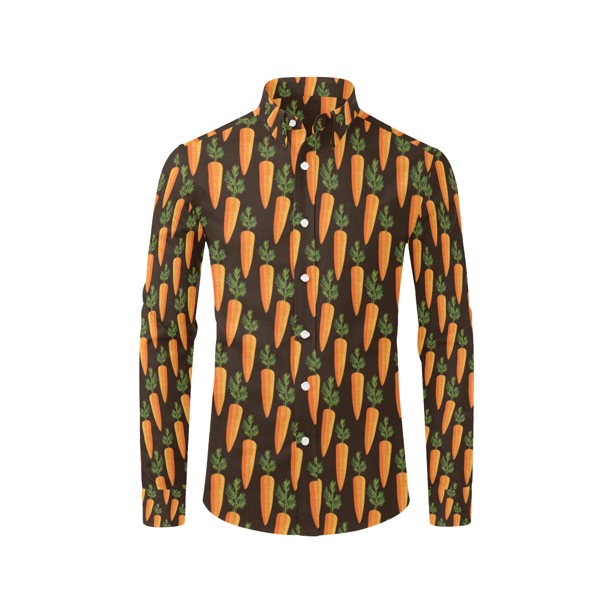 Carrot Pattern Print Design 06 Men's Long Sleeve Shirt
