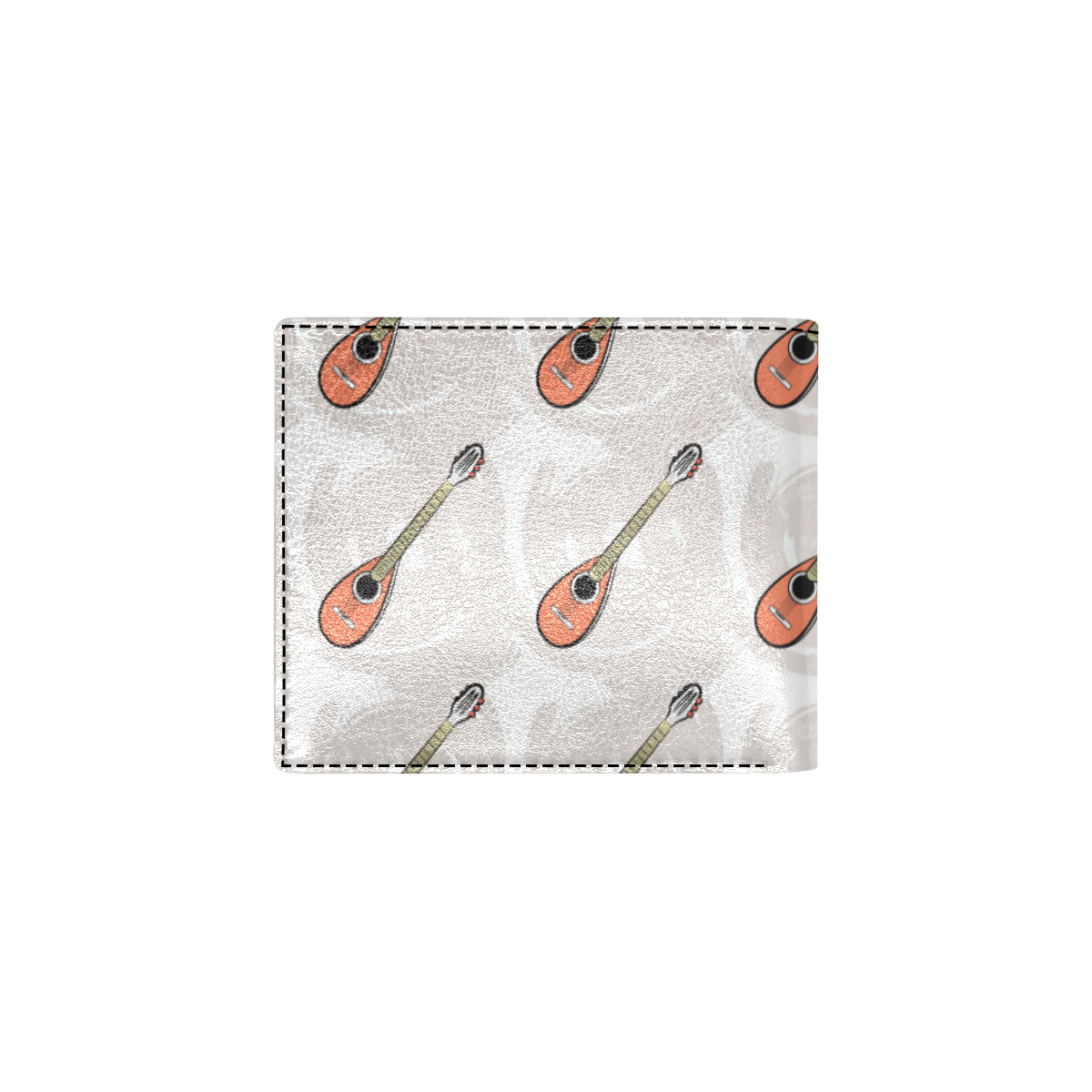 Mandolin Pattern Print Design 03 Men's ID Card Wallet