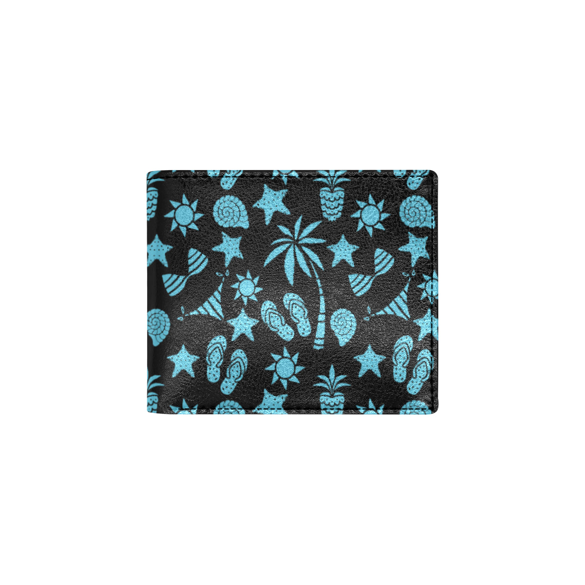 Beach Scene Pattern Print Design 03 Men's ID Card Wallet