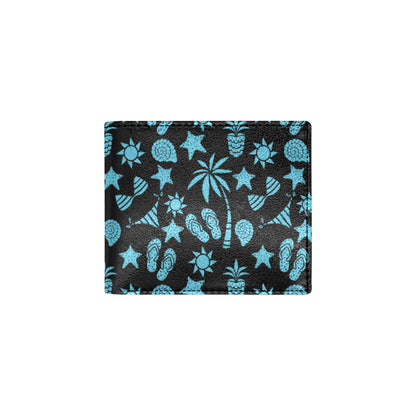 Beach Scene Pattern Print Design 03 Men's ID Card Wallet