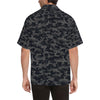 Camo Black Pattern Print Design 02 Men's Hawaiian Shirt