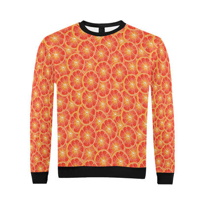 Grapefruit Pattern Print Design GF06 Men Long Sleeve Sweatshirt