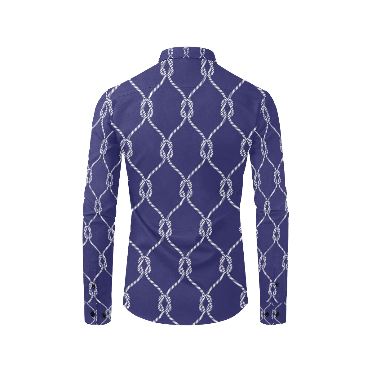 Rope Pattern Print Design A03 Men's Long Sleeve Shirt