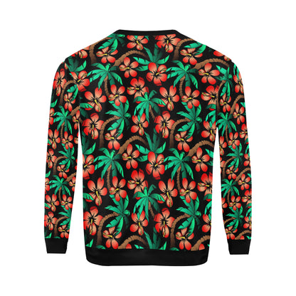 Hawaiian Themed Pattern Print Design H022 Men Long Sleeve Sweatshirt
