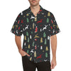 Christmas Tree Deer Style Pattern Print Design 03 Men's Hawaiian Shirt