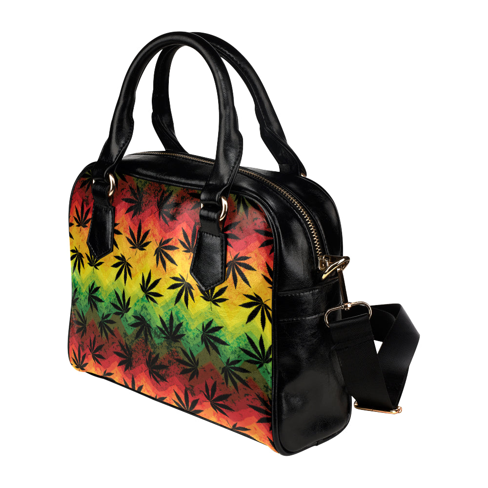 Rasta Pattern Print Design A02 Shoulder Handbag