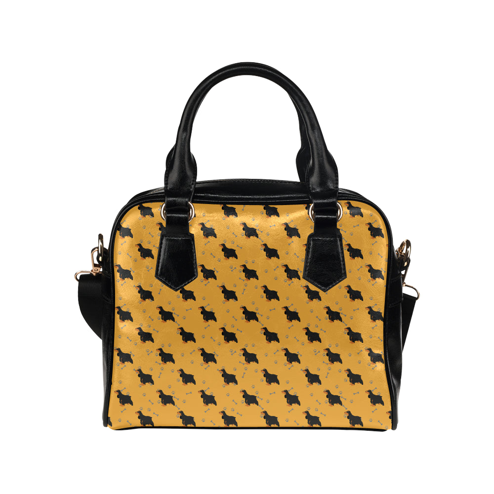 Cocker Pattern Print Design 01 Shoulder Handbag