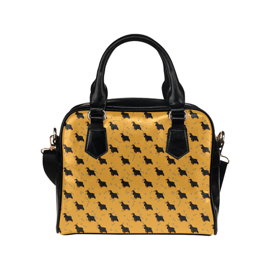 Cocker Pattern Print Design 01 Shoulder Handbag