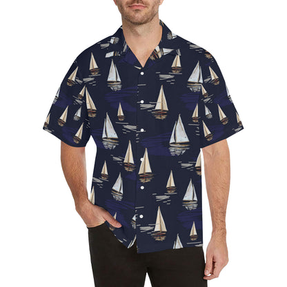 Sailing Ships Pattern Print Design A05 Men's Hawaiian Shirt