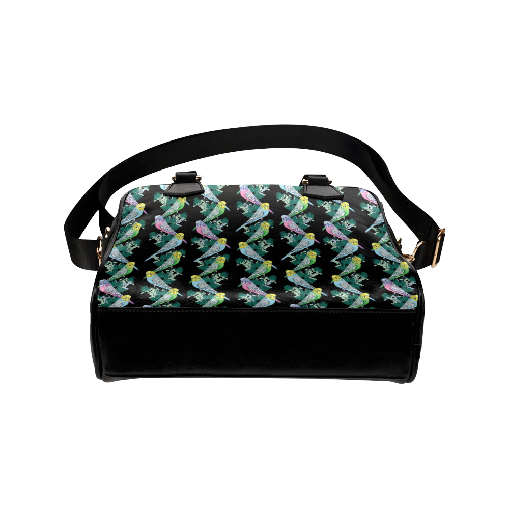 Budgerigar Pattern Print Design 03 Shoulder Handbag