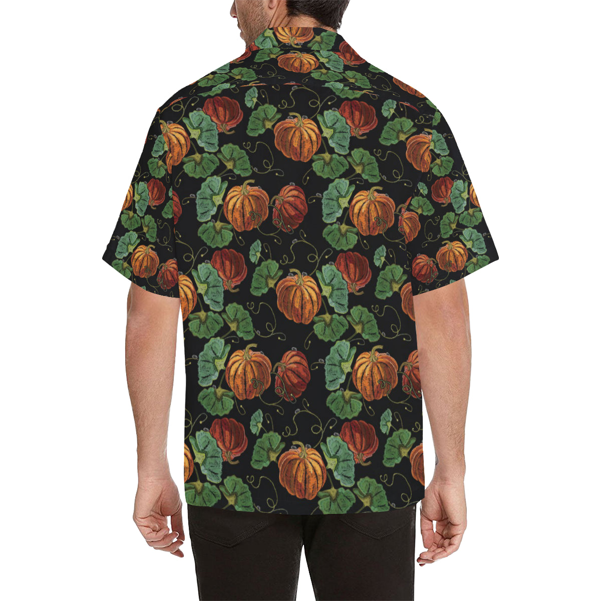 Pumpkin Pattern Print Design A02 Men's Hawaiian Shirt