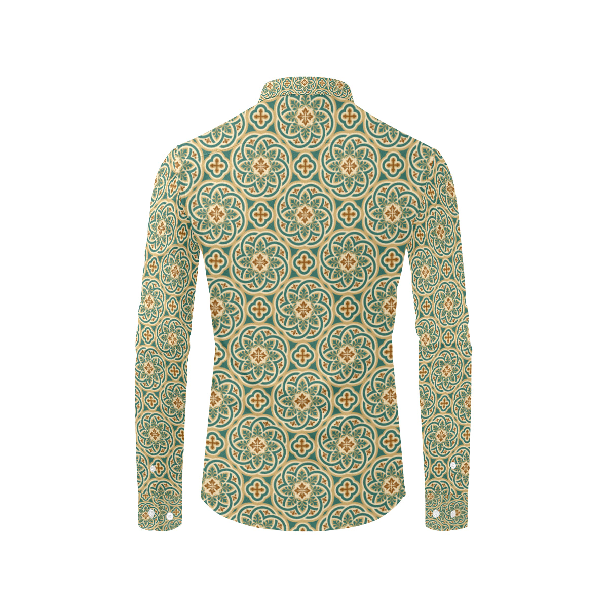 Cross Pattern Print Design 01 Men's Long Sleeve Shirt