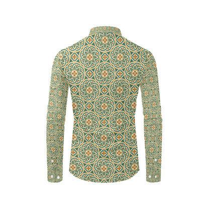 Cross Pattern Print Design 01 Men's Long Sleeve Shirt