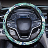 Pattern Tropical Palm Leaves Steering Wheel Cover with Elastic Edge