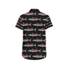 Barracuda Pattern Print Design 02 Men's Short Sleeve Button Up Shirt