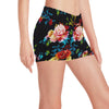 Peony Pattern Print Design PE07 Yoga Shorts