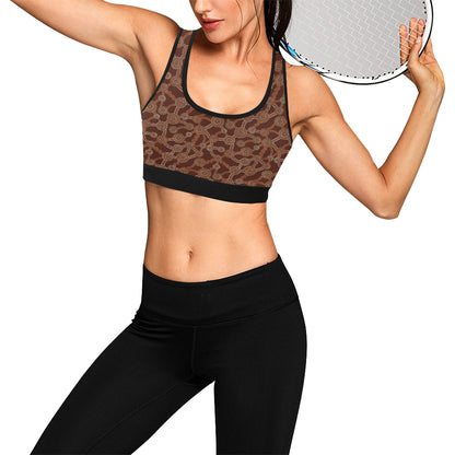 Aboriginal Pattern Print Design 03 Sports Bra