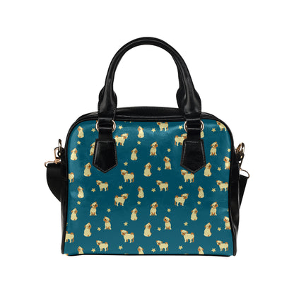 Pug Pattern Print Design A06 Shoulder Handbag