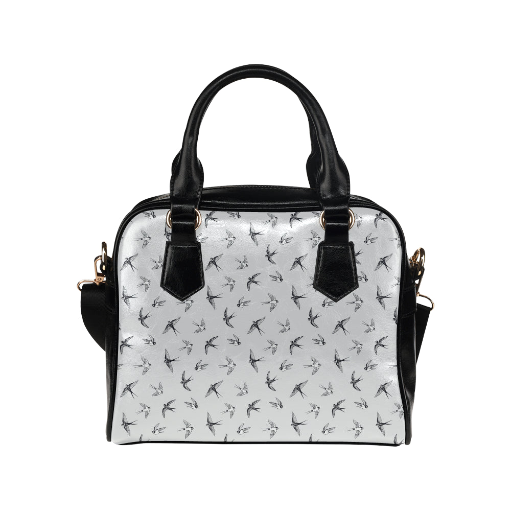 Swallow Bird Pattern Print Design 04 Shoulder Handbag