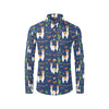 Llama Cactus Pattern Print Design 05 Men's Long Sleeve Shirt