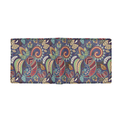 Paisley Boho Pattern Print Design A03 Men's ID Card Wallet
