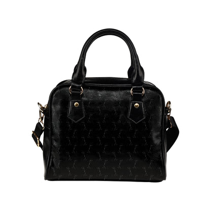 Black Cat Pattern Print Design 03 Shoulder Handbag