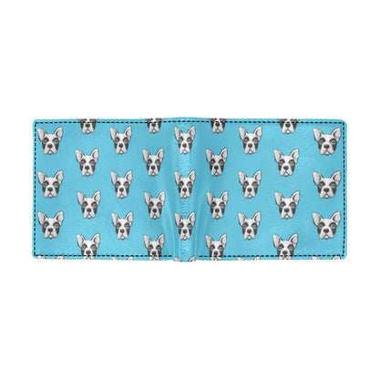 Boston Terrier Pattern Print Design 01 Men's ID Card Wallet
