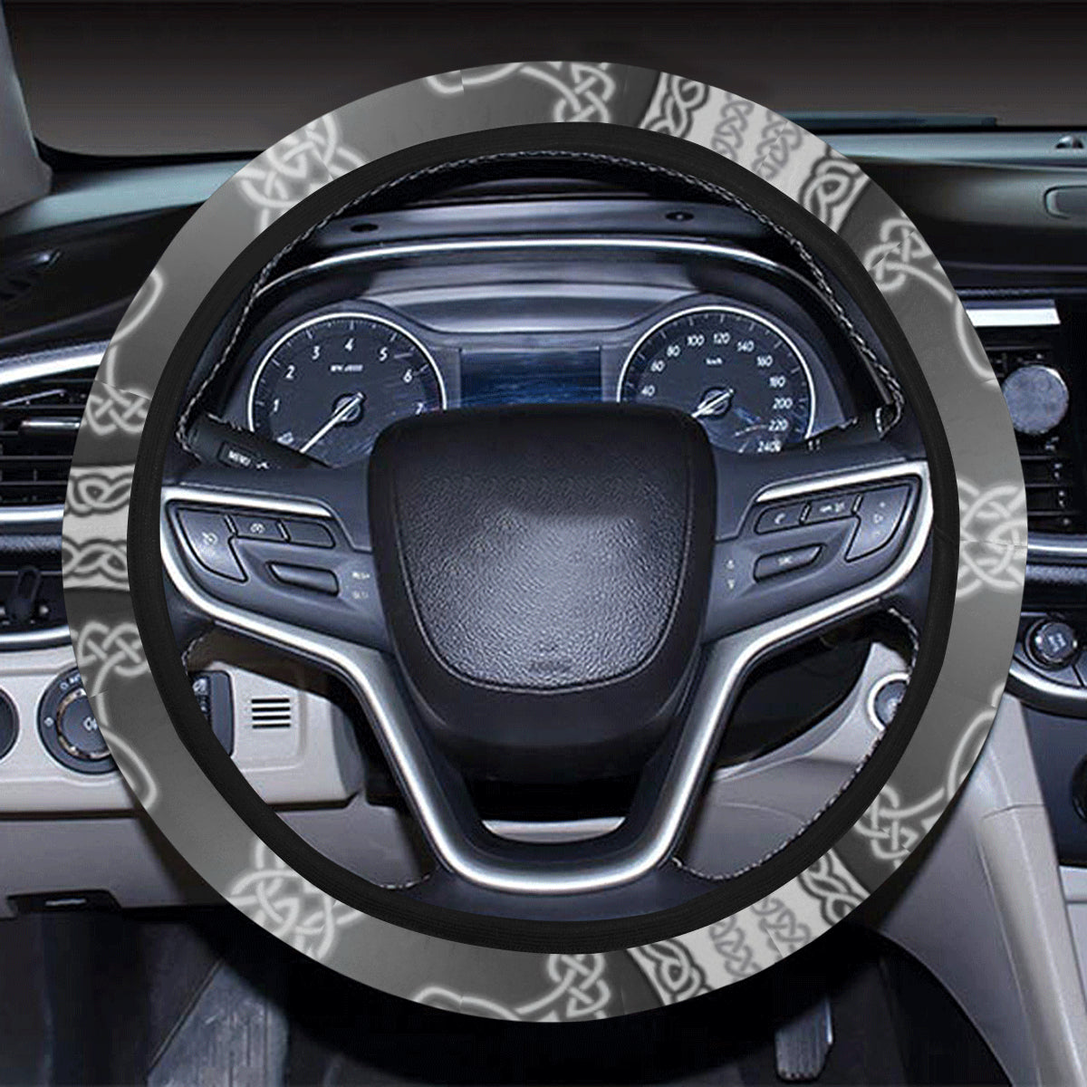 Celtic Tree of life Print Steering Wheel Cover with Elastic Edge