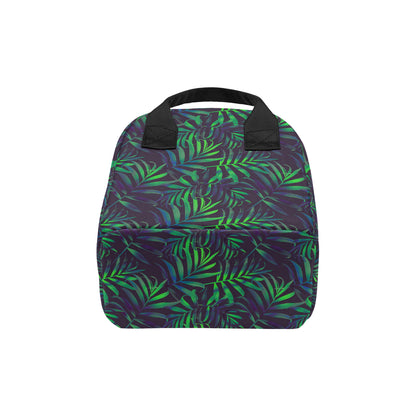 Palm Leaves Pattern Print Design PL01 Insulated Lunch Bag
