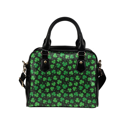 Clover  Pattern Print Design 04 Shoulder Handbag