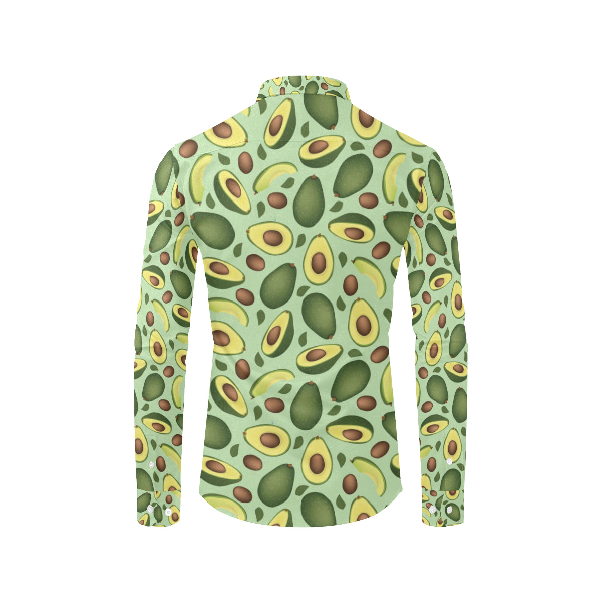 Avocado Pattern Print Design AC01 Men's Long Sleeve Shirt