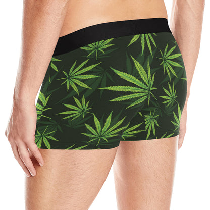 Pot Leaf Pattern Print Design A03 Men's Boxer Briefs
