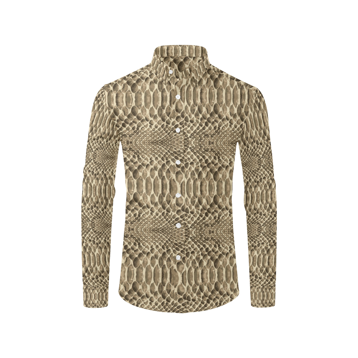Python Pattern Print Design A02 Men's Long Sleeve Shirt
